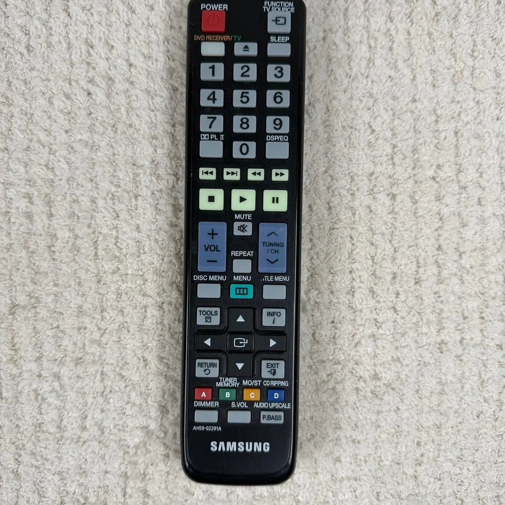 Samsung AH59-02291A OEM DVD Receiver TV Remote Control Black